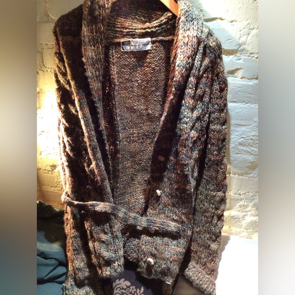 Vintage WoolBrown Cable Knit Sweater